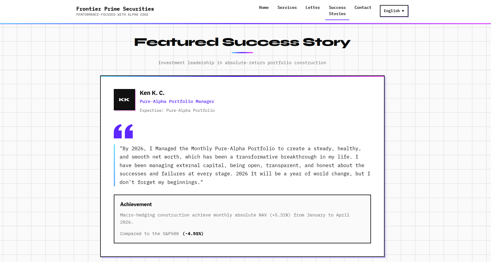 Website screen